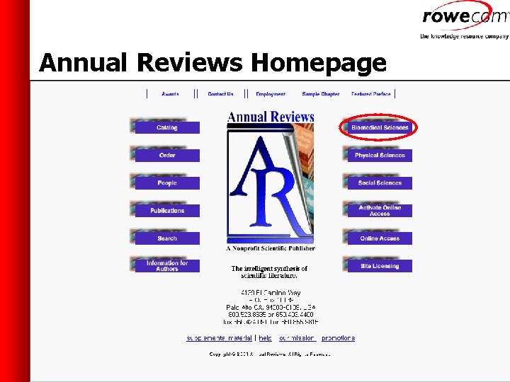 Annual Reviews Homepage 