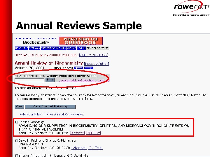 Annual Reviews Sample 