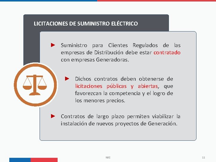 LICITACIONES DE SUMINISTRO ELÉCTRICO ► Suministro para Clientes Regulados de las empresas de Distribución