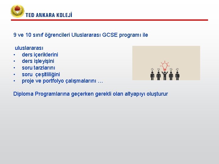 9 ve 10 sınıf öğrencileri Uluslararası GCSE programı ile uluslararası • ders içeriklerini • 9 ve 10 sınıf öğrencileri Uluslararası GCSE programı ile uluslararası • ders içeriklerini •