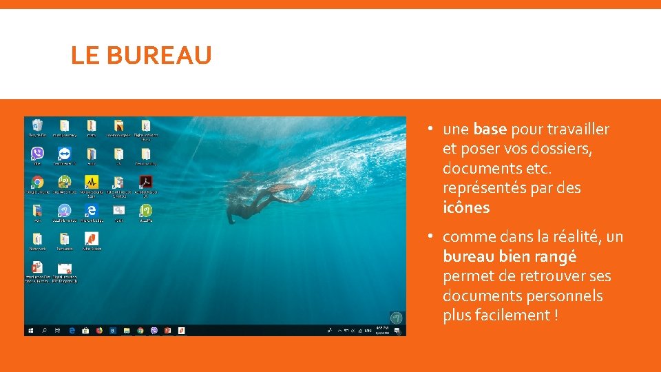 LE BUREAU • une base pour travailler et poser vos dossiers, documents etc. représentés