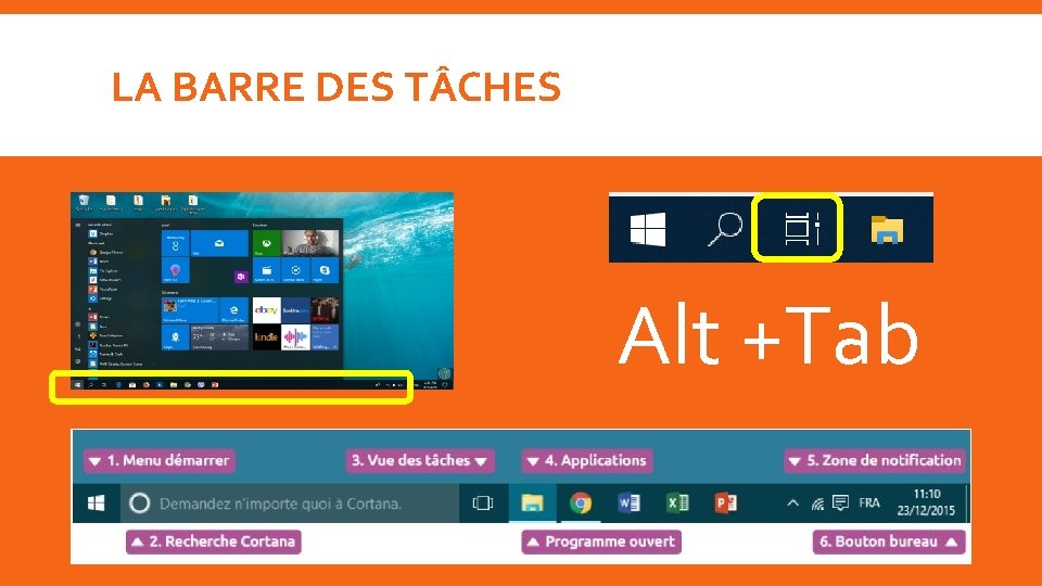 LA BARRE DES T CHES Alt +Tab 