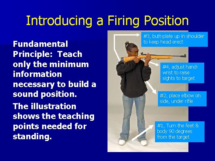 Introducing a Firing Position Fundamental Principle: Teach only the minimum information necessary to build