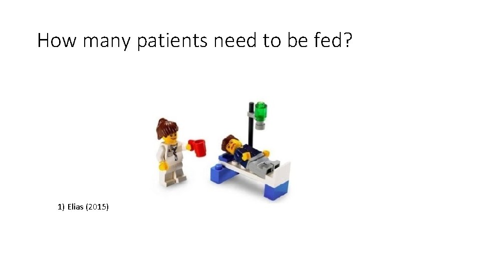 How many patients need to be fed? 1) Elias (2015) 