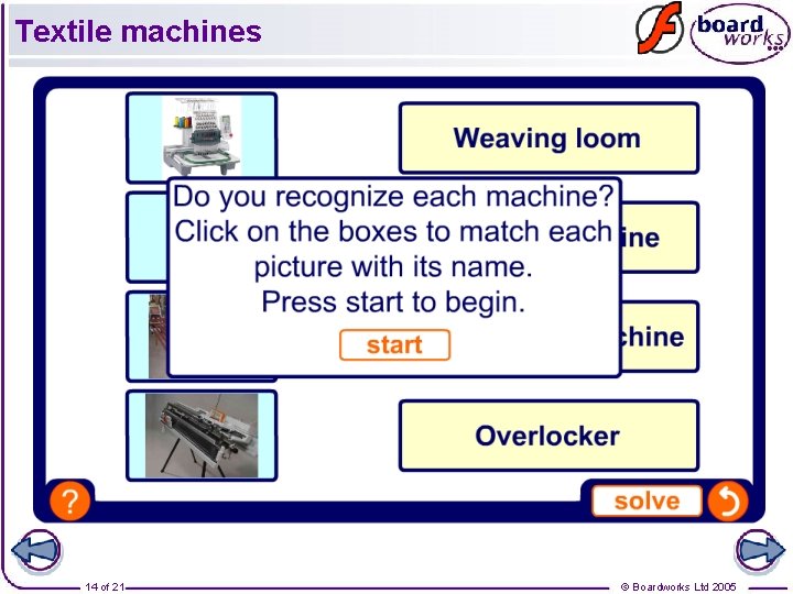 Textile machines 14 of 21 © Boardworks Ltd 2005 