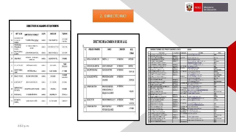 2. DIRECTORIO 6: 52 p. m. 