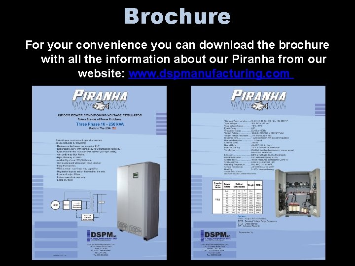 Brochure For your convenience you can download the brochure with all the information about