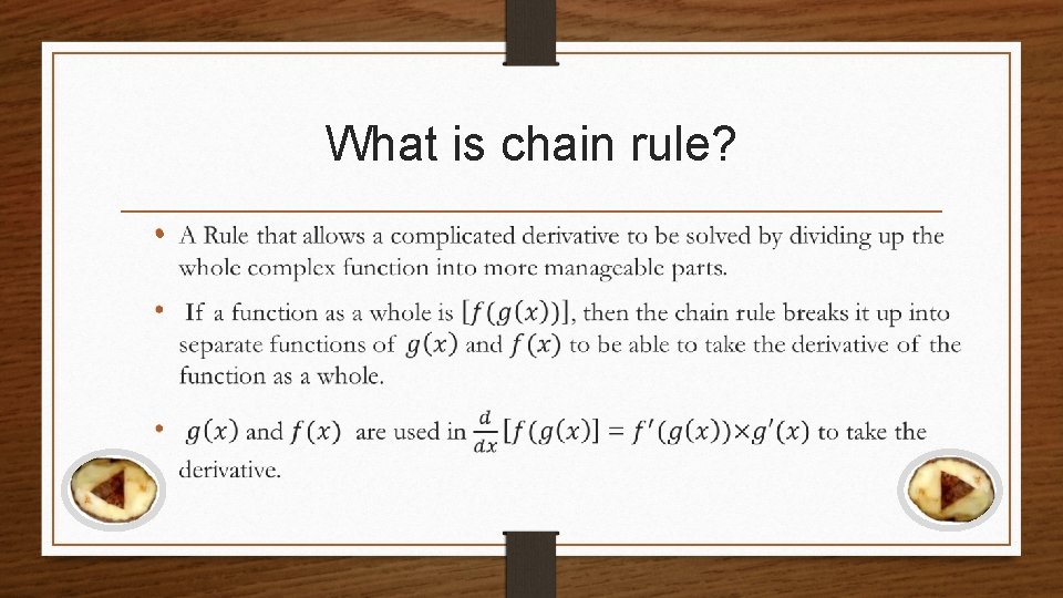 What is chain rule? • 