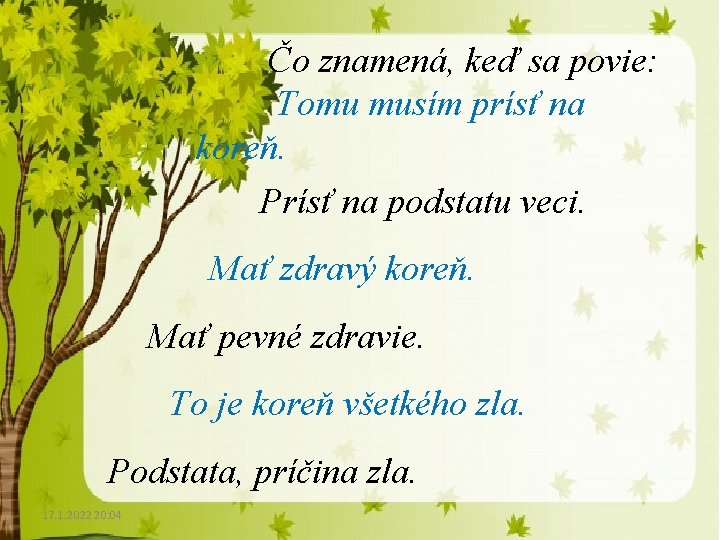 Čo znamená, keď sa povie: Tomu musím prísť na koreň. Prísť na podstatu veci. Čo znamená, keď sa povie: Tomu musím prísť na koreň. Prísť na podstatu veci.