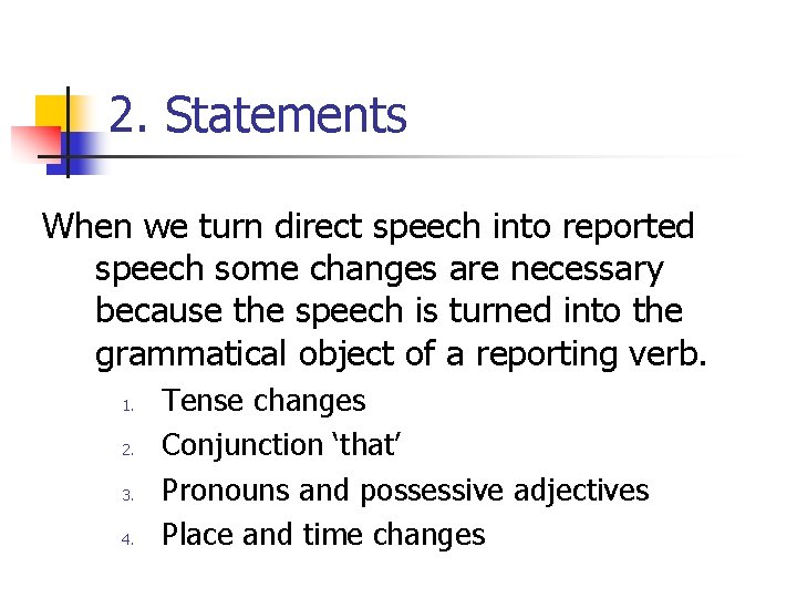 reported speech 4eso