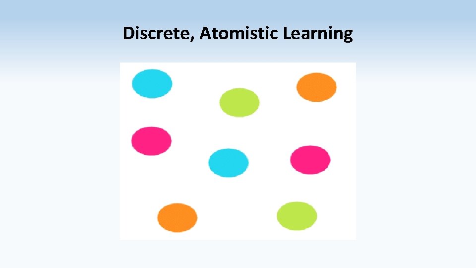 Discrete, Atomistic Learning 