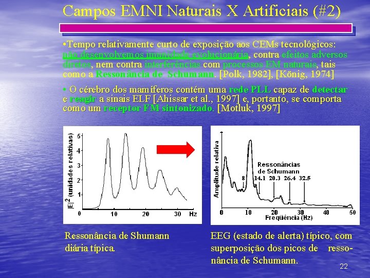 Campos EMNI Naturais X Artificiais (#2) • Tempo relativamente curto de exposição aos CEMs