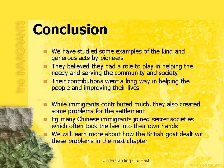 Conclusion n We have studied some examples of the kind and generous acts by