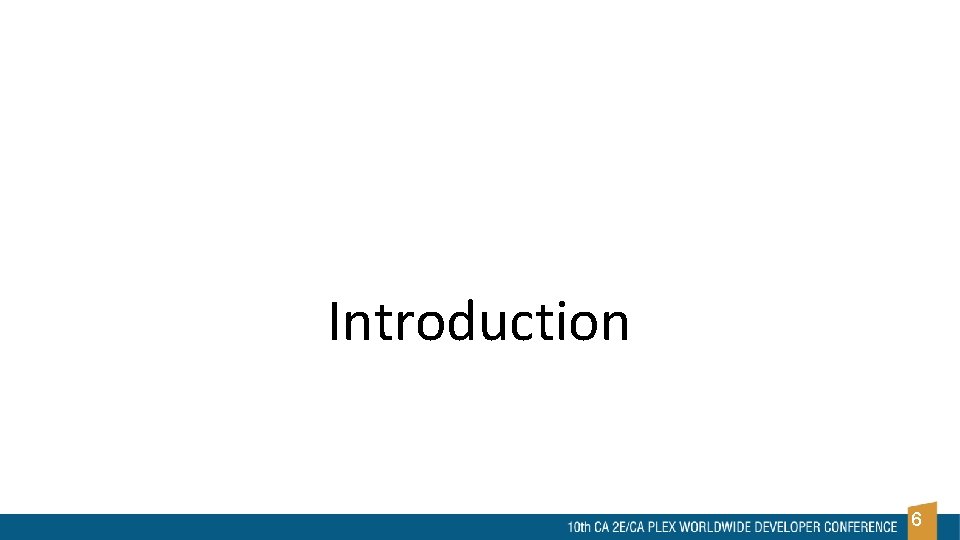 Introduction 6 