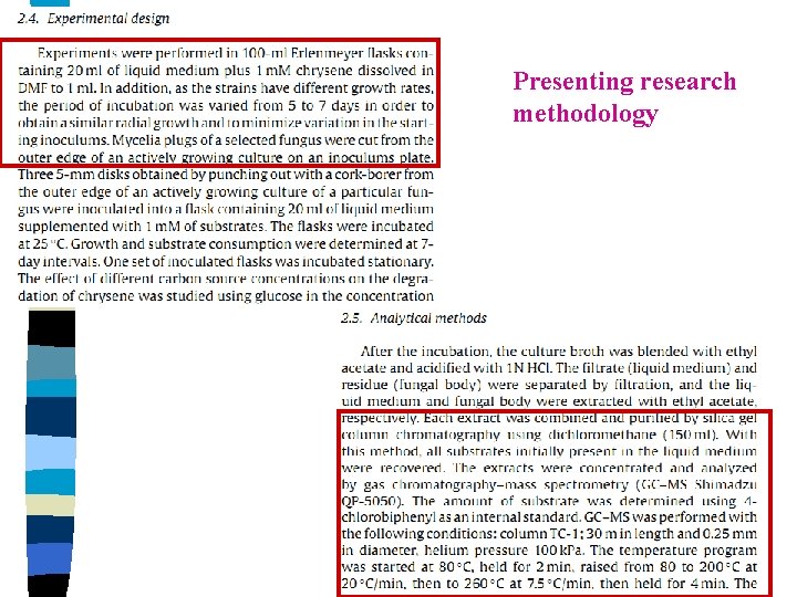 Presenting research methodology Presenting research methodology
