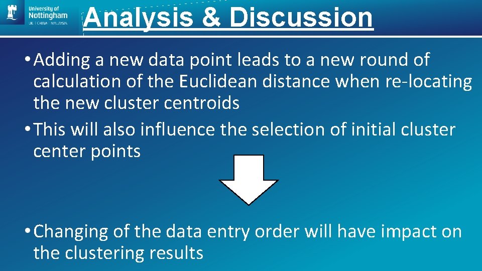 Analysis & Discussion • Adding a new data point leads to a new round