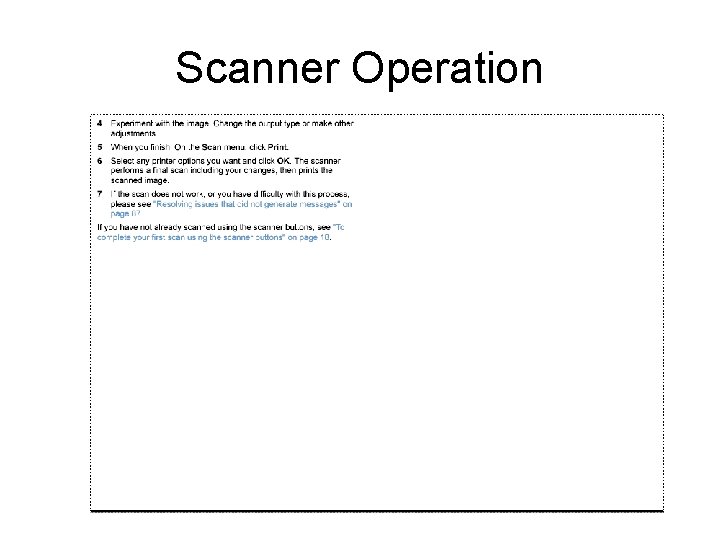 Scanner Operation 