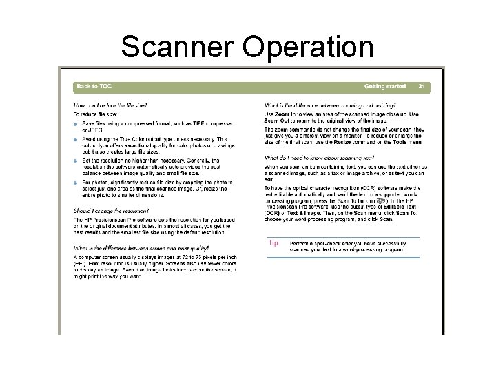 Scanner Operation 