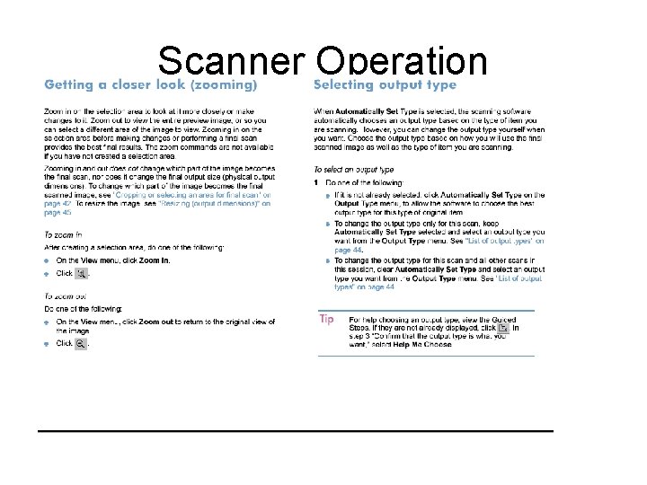 Scanner Operation 