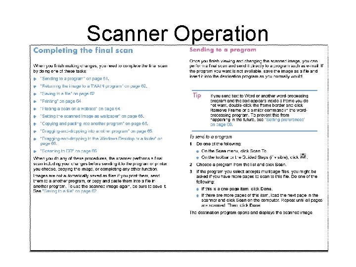 Scanner Operation 