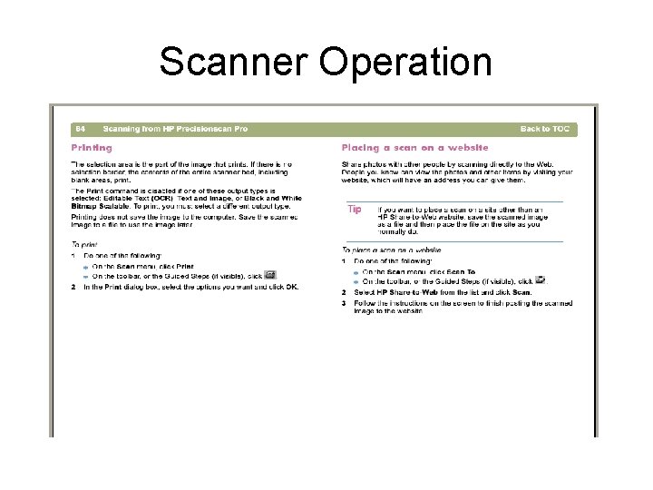 Scanner Operation 