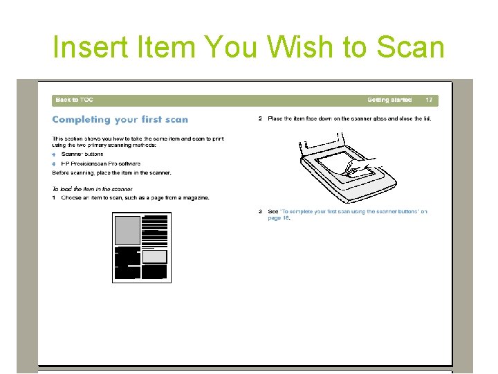 Insert Item You Wish to Scan 