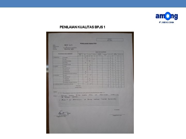 PENILAIAN KUALITAS BPJS 1 