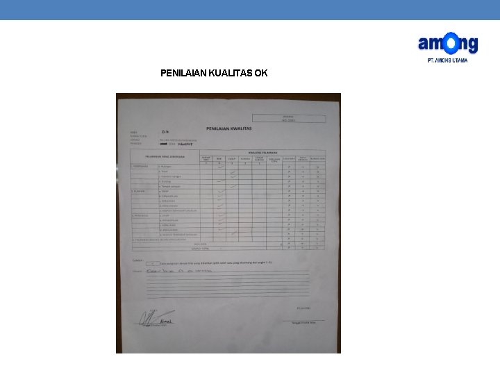 PENILAIAN KUALITAS OK 