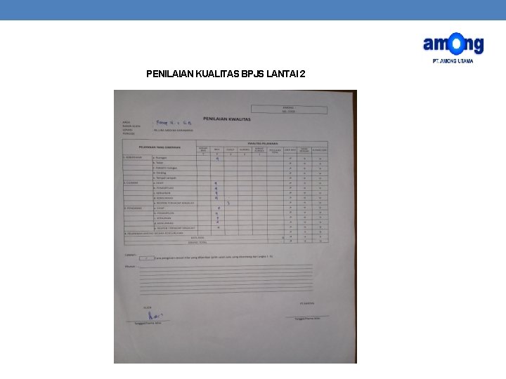 PENILAIAN KUALITAS BPJS LANTAI 2 
