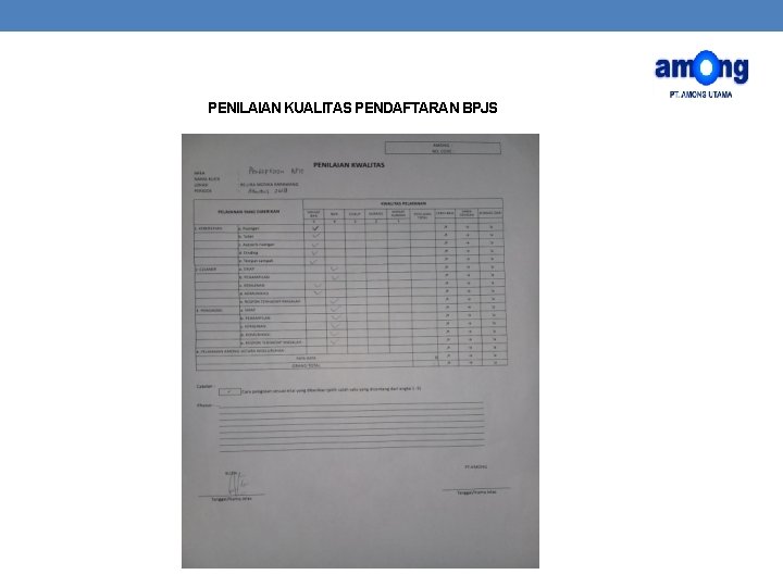 PENILAIAN KUALITAS PENDAFTARAN BPJS 