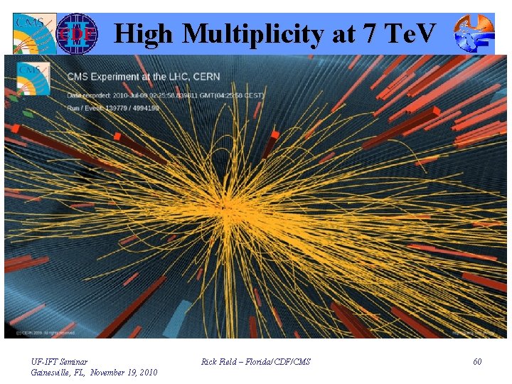 High Multiplicity at 7 Te. V Select Events with High Multiplicity UF-IFT Seminar Gainesville,