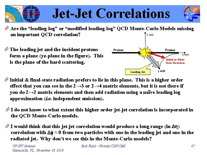 Jet-Jet Correlations Æ Are the “leading-log” or “modified leading-log” QCD Monte-Carlo Models missing an