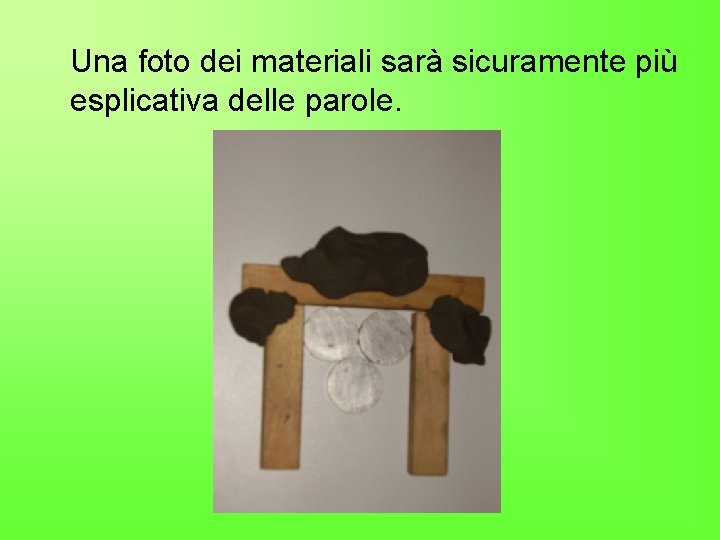 Una foto dei materiali sarà sicuramente più esplicativa delle parole. 