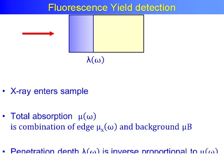 Fluorescence Yield detection • 