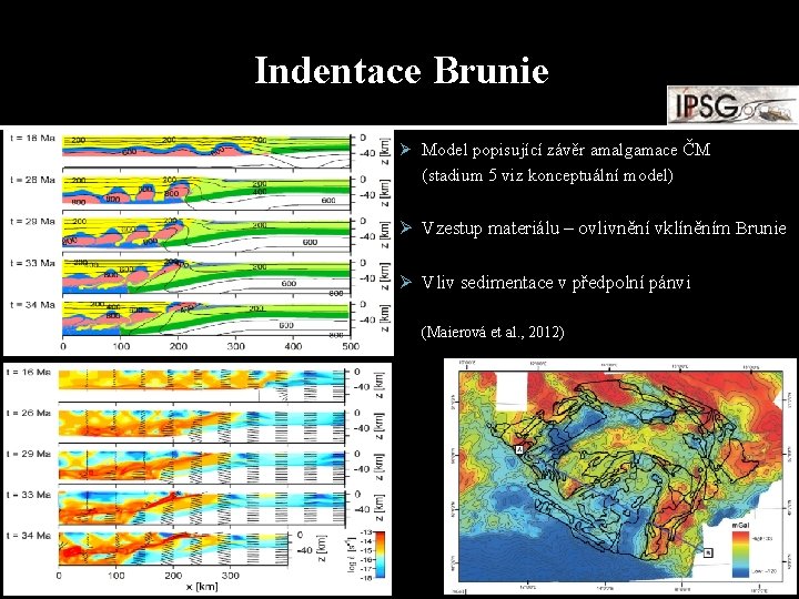 Indentace Brunie Ø Model popisující závěr amalgamace ČM (stadium 5 viz konceptuální model) Ø