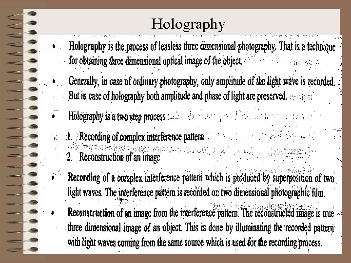 Holography 