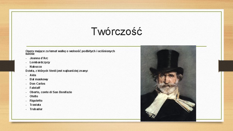 Twórczość Opery mające za temat walkę o wolność podbitych i uciśnionych ludów: - Joanna