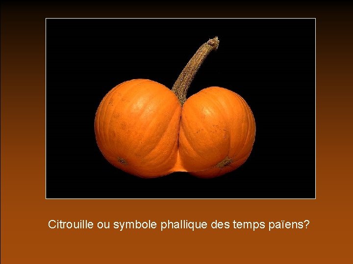 Citrouille ou symbole phallique des temps païens? 