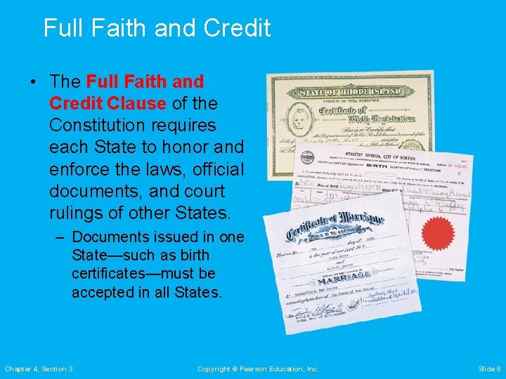 Full Faith and Credit • The Full Faith and Credit Clause of the Constitution Full Faith and Credit • The Full Faith and Credit Clause of the Constitution