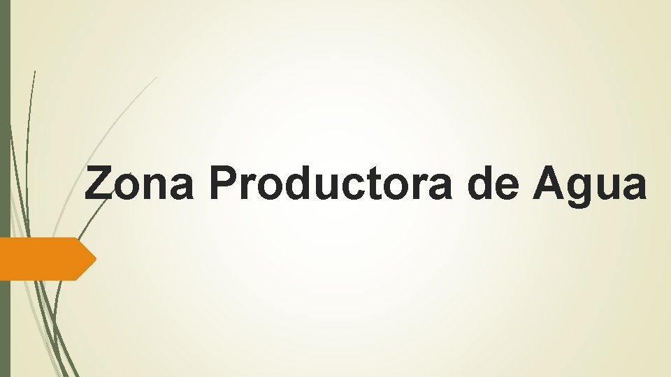 Zona Productora de Agua 