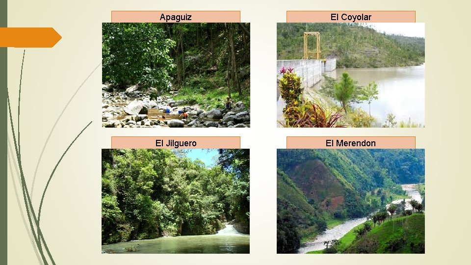 Apaguiz El Coyolar El Jilguero El Merendon 