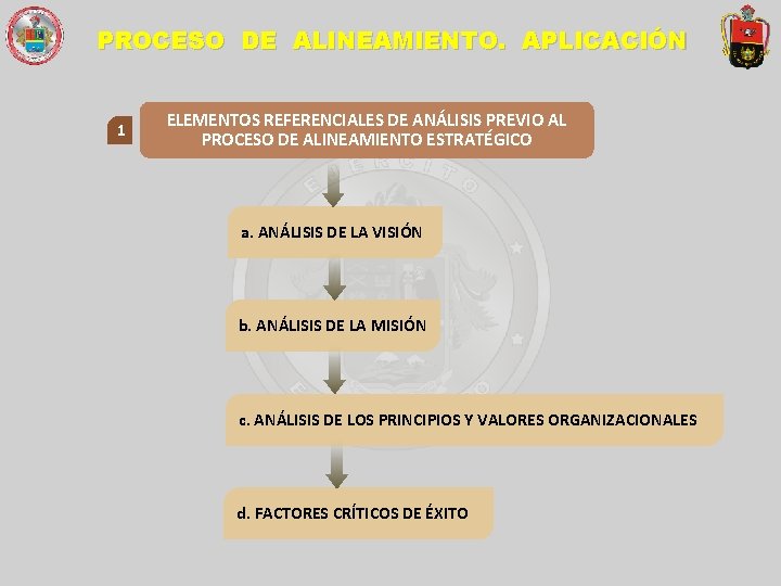 PROCESO DE ALINEAMIENTO. APLICACIÓN 1 ELEMENTOS REFERENCIALES DE ANÁLISIS PREVIO AL PROCESO DE ALINEAMIENTO