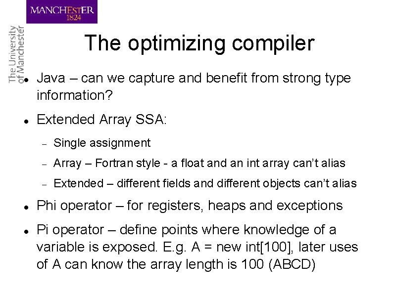 The optimizing compiler Java – can we capture and benefit from strong type information?