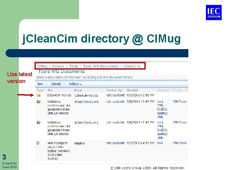 j. Clean. Cim directory @ CIMug Use latest version 3 j. Clean. Cim June