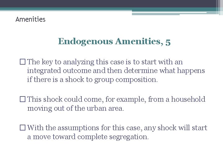 Ecn 741 Urban Economics Neighborhood Amenities Professor John