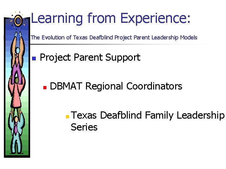Learning from Experience: The Evolution of Texas Deafblind Project Parent Leadership Models n Project