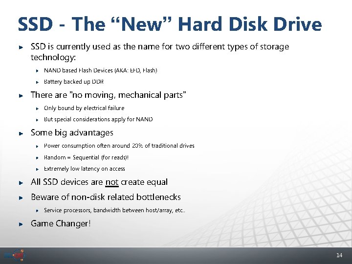 SSD - The “New” Hard Disk Drive SSD is currently used as the name