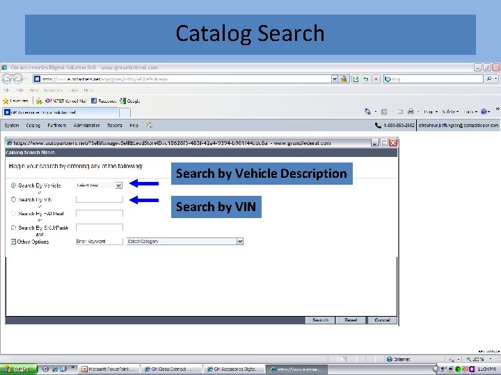 Catalog Search by Vehicle Description Search by VIN 