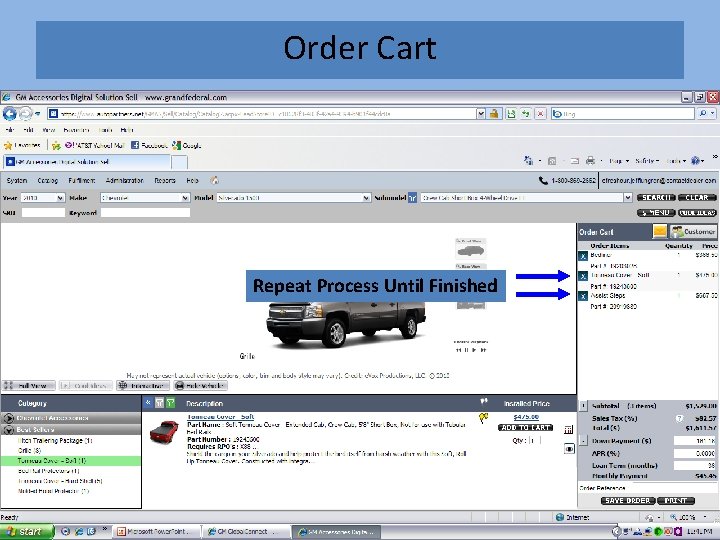 Order Cart Repeat Process Until Finished 