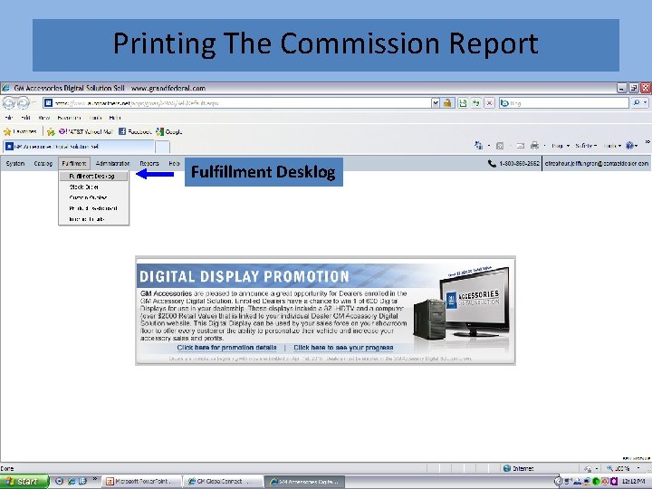 Printing The Commission Report Fulfillment Desklog 